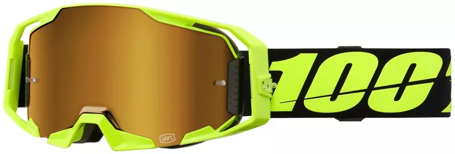 100% ARmatic Goggles with 3D Molded Mirror Gold Lens & Quick-Release System