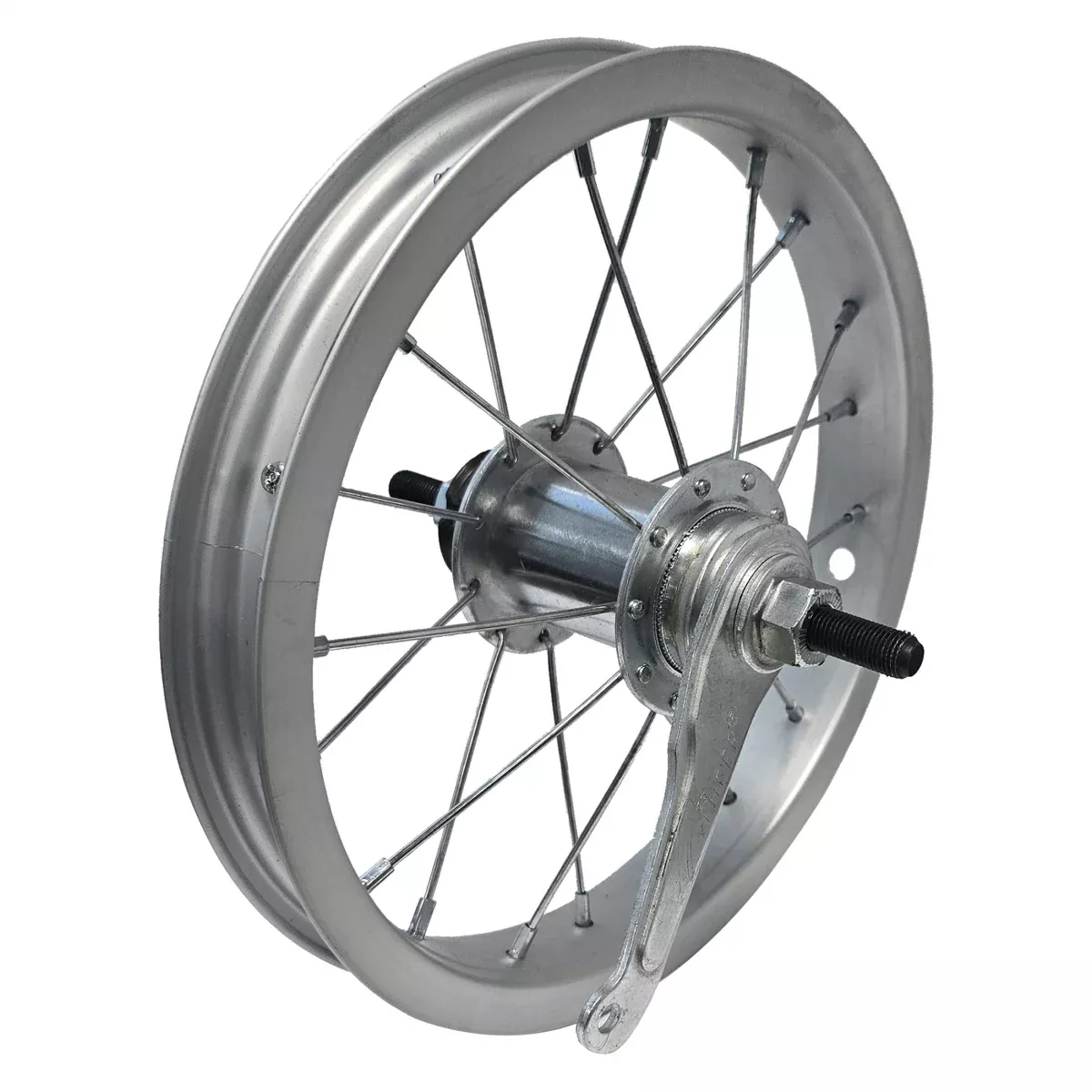 12" Alloy 2-1/4 Juvenile Rear Bicycle Wheel, Silver Single Wall Rim, 20 Spoke