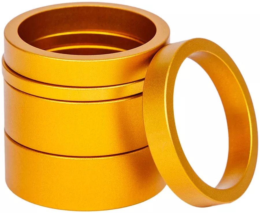 Chris King Headset Spacer Kit 2 - Alloy, 1-1/8", Matte Gold 50th Anniversary