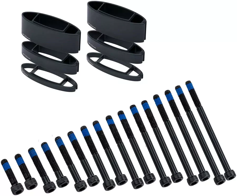 vision-armrest-stack-riser-kit-tfa-trimax-tfe-aerobars-includes-spacer-bolts-bla Vision Armrest Stack Riser Kit, For TFA, TriMax, and TFE Aerobars, Includes Spacer Bolts – Black