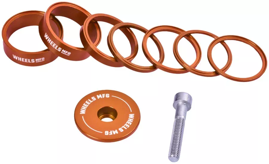 wheels-manufacturing-essential-stackright-headset-spacer-kit-orange Wheels Manufacturing Essential StackRight Headset Spacer Kit - Orange